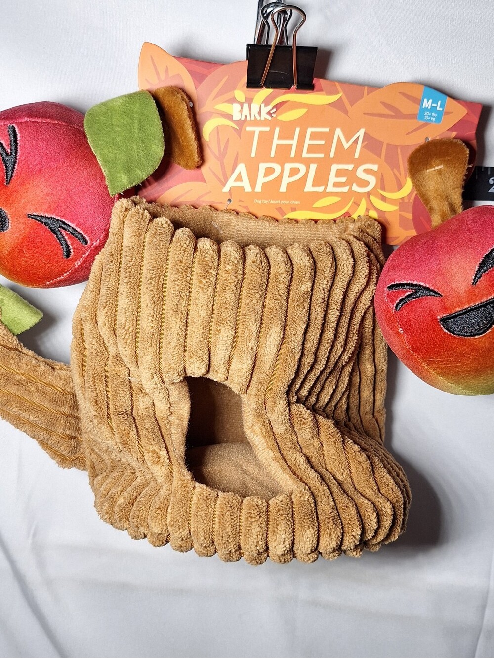NWT Bark Them Apples Dog Toy M-L